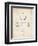 PP222-Vintage Parchment Basketball 1929 Game Ball Patent Poster-Cole Borders-Framed Giclee Print