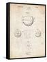 PP222-Vintage Parchment Basketball 1929 Game Ball Patent Poster-Cole Borders-Framed Stretched Canvas