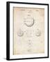 PP222-Vintage Parchment Basketball 1929 Game Ball Patent Poster-Cole Borders-Framed Giclee Print