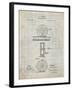 PP225-Antique Grid Parchment Orvis 1874 Fly Fishing Reel Patent Poster-Cole Borders-Framed Giclee Print