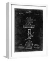 PP225-Black Grunge Orvis 1874 Fly Fishing Reel Patent Poster-Cole Borders-Framed Giclee Print