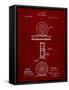 PP225-Burgundy Orvis 1874 Fly Fishing Reel Patent Poster-Cole Borders-Framed Stretched Canvas