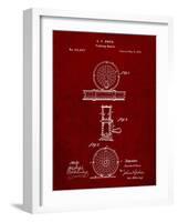 PP225-Burgundy Orvis 1874 Fly Fishing Reel Patent Poster-Cole Borders-Framed Giclee Print