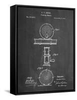 PP225-Chalkboard Orvis 1874 Fly Fishing Reel Patent Poster-Cole Borders-Framed Stretched Canvas