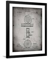 PP225-Faded Grey Orvis 1874 Fly Fishing Reel Patent Poster-Cole Borders-Framed Giclee Print