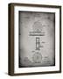 PP225-Faded Grey Orvis 1874 Fly Fishing Reel Patent Poster-Cole Borders-Framed Giclee Print