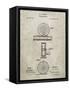 PP225-Sandstone Orvis 1874 Fly Fishing Reel Patent Poster-Cole Borders-Framed Stretched Canvas