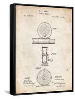 PP225-Vintage Parchment Orvis 1874 Fly Fishing Reel Patent Poster-Cole Borders-Framed Stretched Canvas