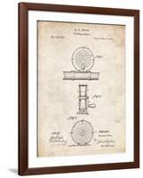 PP225-Vintage Parchment Orvis 1874 Fly Fishing Reel Patent Poster-Cole Borders-Framed Giclee Print