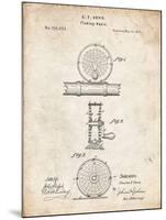 PP225-Vintage Parchment Orvis 1874 Fly Fishing Reel Patent Poster-Cole Borders-Mounted Giclee Print