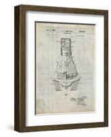 PP229-Antique Grid Parchment NASA Space Capsule 1959 Patent Poster-Cole Borders-Framed Giclee Print