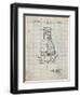 PP229-Antique Grid Parchment NASA Space Capsule 1959 Patent Poster-Cole Borders-Framed Giclee Print
