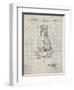 PP229-Antique Grid Parchment NASA Space Capsule 1959 Patent Poster-Cole Borders-Framed Giclee Print