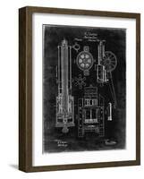 PP23 Black Grunge-Borders Cole-Framed Giclee Print