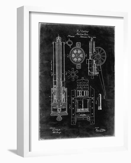 PP23 Black Grunge-Borders Cole-Framed Giclee Print