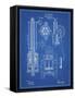 PP23 Blueprint-Borders Cole-Framed Stretched Canvas