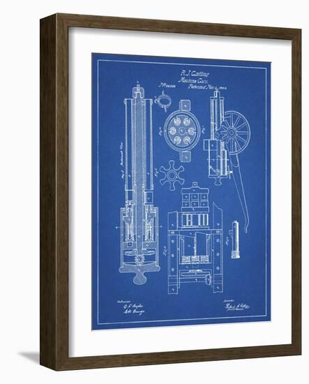 PP23 Blueprint-Borders Cole-Framed Giclee Print