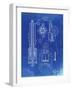 PP23 Faded Blueprint-Borders Cole-Framed Giclee Print