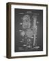 PP230-Black Grid Robert Goddard Rocket Patent Poster-Cole Borders-Framed Giclee Print