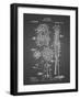 PP230-Black Grid Robert Goddard Rocket Patent Poster-Cole Borders-Framed Giclee Print