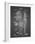 PP230-Black Grid Robert Goddard Rocket Patent Poster-Cole Borders-Framed Giclee Print