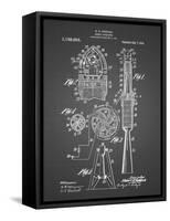 PP230-Black Grid Robert Goddard Rocket Patent Poster-Cole Borders-Framed Stretched Canvas