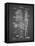 PP230-Black Grid Robert Goddard Rocket Patent Poster-Cole Borders-Framed Stretched Canvas