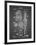 PP230-Black Grid Robert Goddard Rocket Patent Poster-Cole Borders-Framed Giclee Print