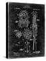 PP230-Black Grunge Robert Goddard Rocket Patent Poster-Cole Borders-Stretched Canvas