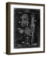 PP230-Black Grunge Robert Goddard Rocket Patent Poster-Cole Borders-Framed Giclee Print