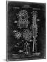 PP230-Black Grunge Robert Goddard Rocket Patent Poster-Cole Borders-Mounted Giclee Print