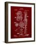 PP230-Burgundy Robert Goddard Rocket Patent Poster-Cole Borders-Framed Giclee Print