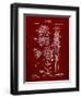 PP230-Burgundy Robert Goddard Rocket Patent Poster-Cole Borders-Framed Giclee Print