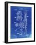 PP230-Faded Blueprint Robert Goddard Rocket Patent Poster-Cole Borders-Framed Giclee Print