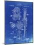 PP230-Faded Blueprint Robert Goddard Rocket Patent Poster-Cole Borders-Mounted Giclee Print