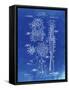 PP230-Faded Blueprint Robert Goddard Rocket Patent Poster-Cole Borders-Framed Stretched Canvas