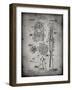 PP230-Faded Grey Robert Goddard Rocket Patent Poster-Cole Borders-Framed Giclee Print