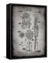 PP230-Faded Grey Robert Goddard Rocket Patent Poster-Cole Borders-Framed Stretched Canvas