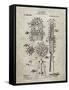 PP230-Sandstone Robert Goddard Rocket Patent Poster-Cole Borders-Framed Stretched Canvas