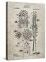 PP230-Sandstone Robert Goddard Rocket Patent Poster-Cole Borders-Stretched Canvas