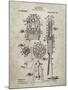 PP230-Sandstone Robert Goddard Rocket Patent Poster-Cole Borders-Mounted Giclee Print