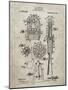 PP230-Sandstone Robert Goddard Rocket Patent Poster-Cole Borders-Mounted Giclee Print