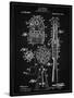 PP230-Vintage Black Robert Goddard Rocket Patent Poster-Cole Borders-Stretched Canvas