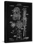 PP230-Vintage Black Robert Goddard Rocket Patent Poster-Cole Borders-Stretched Canvas