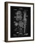 PP230-Vintage Black Robert Goddard Rocket Patent Poster-Cole Borders-Framed Giclee Print