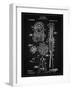 PP230-Vintage Black Robert Goddard Rocket Patent Poster-Cole Borders-Framed Giclee Print
