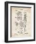 PP230-Vintage Parchment Robert Goddard Rocket Patent Poster-Cole Borders-Framed Giclee Print