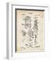 PP230-Vintage Parchment Robert Goddard Rocket Patent Poster-Cole Borders-Framed Giclee Print