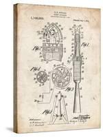 PP230-Vintage Parchment Robert Goddard Rocket Patent Poster-Cole Borders-Stretched Canvas