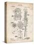 PP230-Vintage Parchment Robert Goddard Rocket Patent Poster-Cole Borders-Stretched Canvas